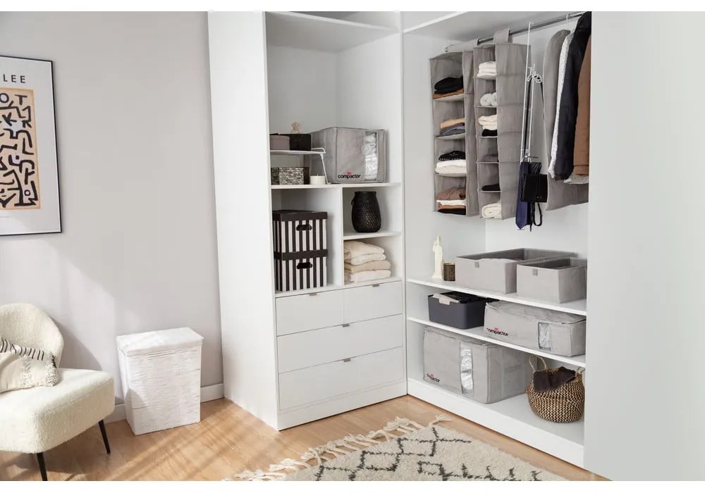 Cutie de depozitare gri Compactor Oxford, 42 x 36 cm