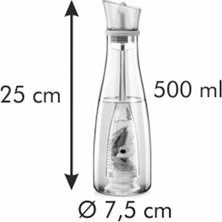 Recipient pentru ulei cu infuzor Tescoma VITAMINO,Metallic Line, 500 ml, 500 ml