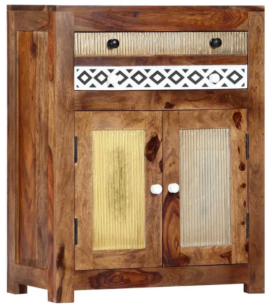 vidaXL Dulap lateral, 60 x 30 x 75 cm, lemn masiv de acacia