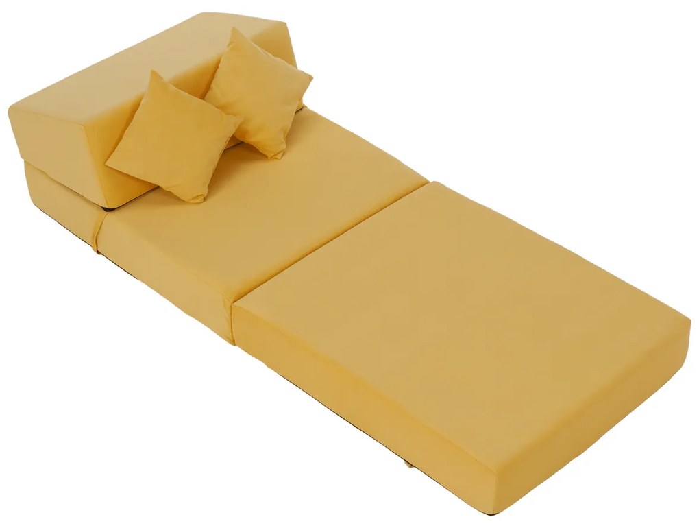 Scaun pliant/saltea PELOS, galben