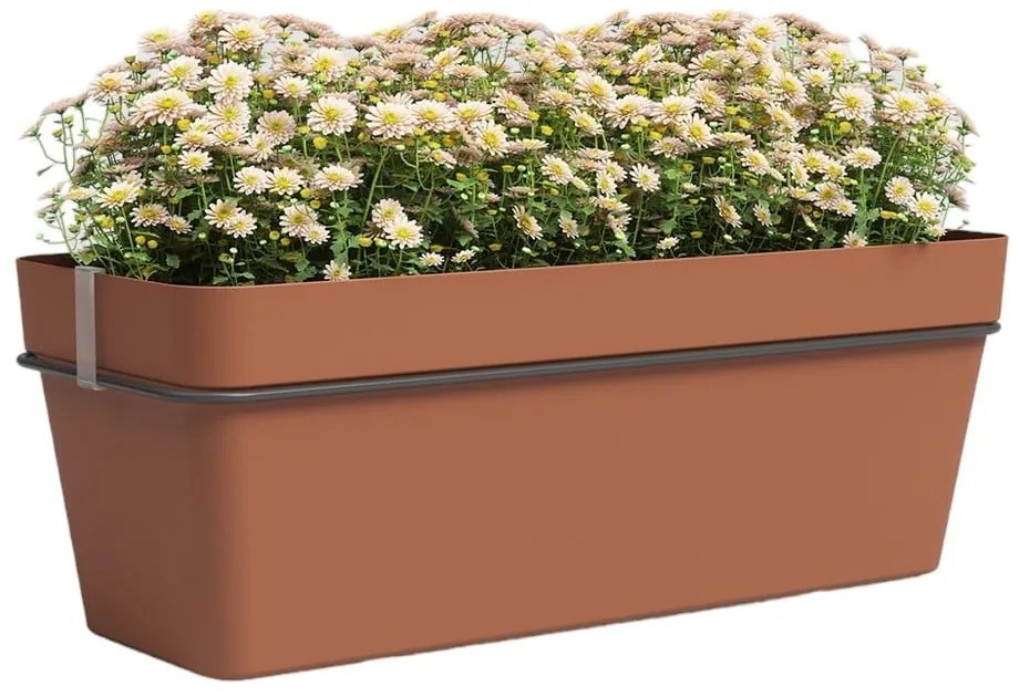 Jardinieră din plastic reciclat de agățat / de perete/cu sistem de auto-irigare 50 cm Capri – Artevasi