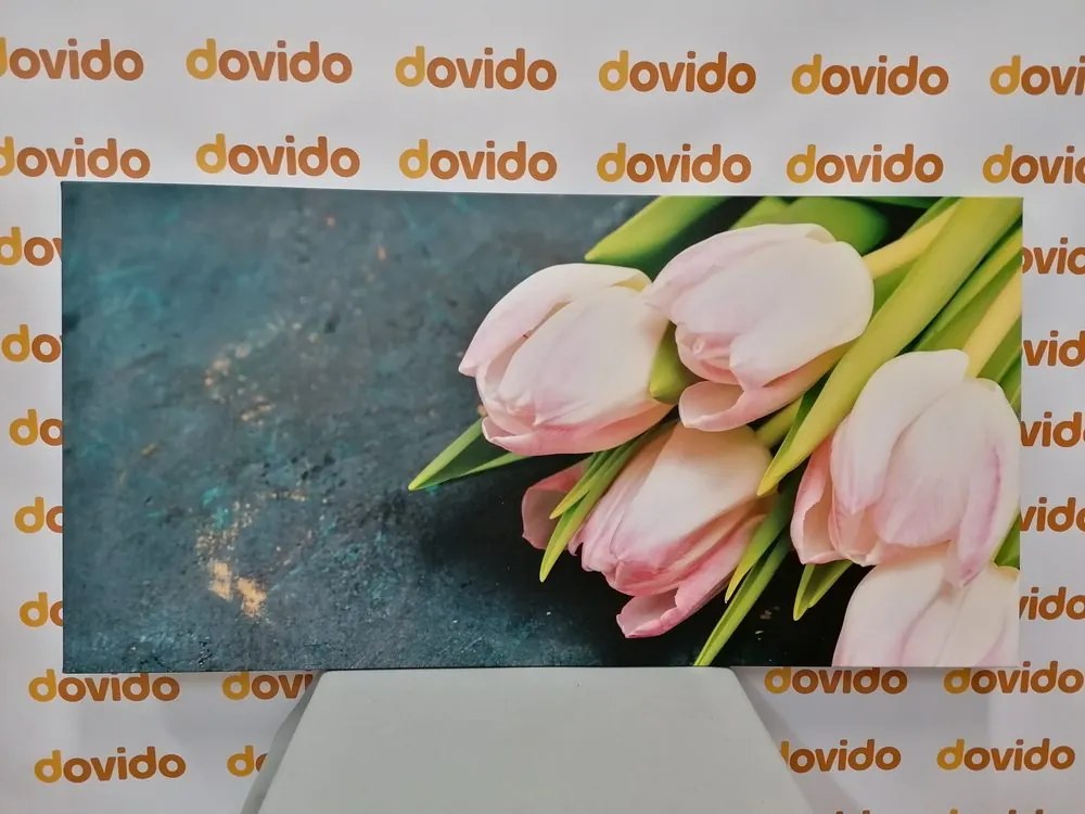 Tablou lalele în culori roz pastel
