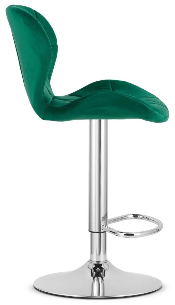 Scaun de bar WEST VELVET, verde