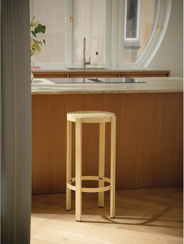 Scaun de bar negru din oțel (înălțime șezut 75 cm) Doon – noo.ma