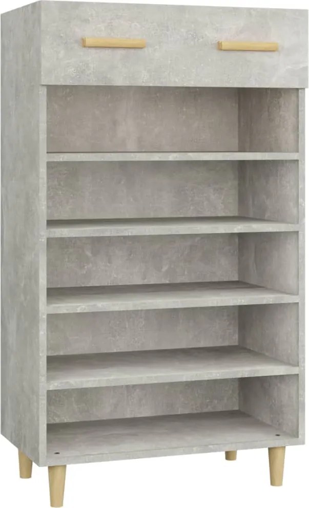 vidaXL Pantofar, gri beton, 60x35x105 cm, lemn compozit