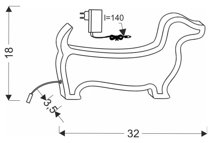 Veioză pentru copii albastră Dog – Candellux Lighting