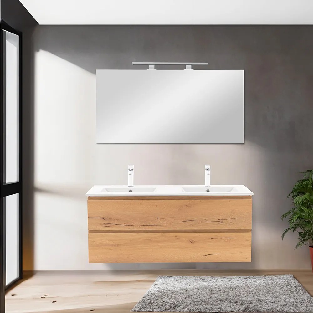 Vario Pull 120 dulap de bază cu chiuvetă stejar alb