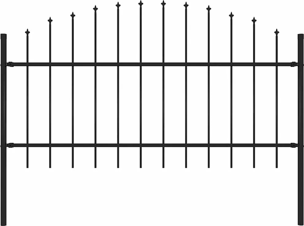 vidaXL Gard de grădină Woerden cu vârf tip suliță din oțel 170x125 cm negru