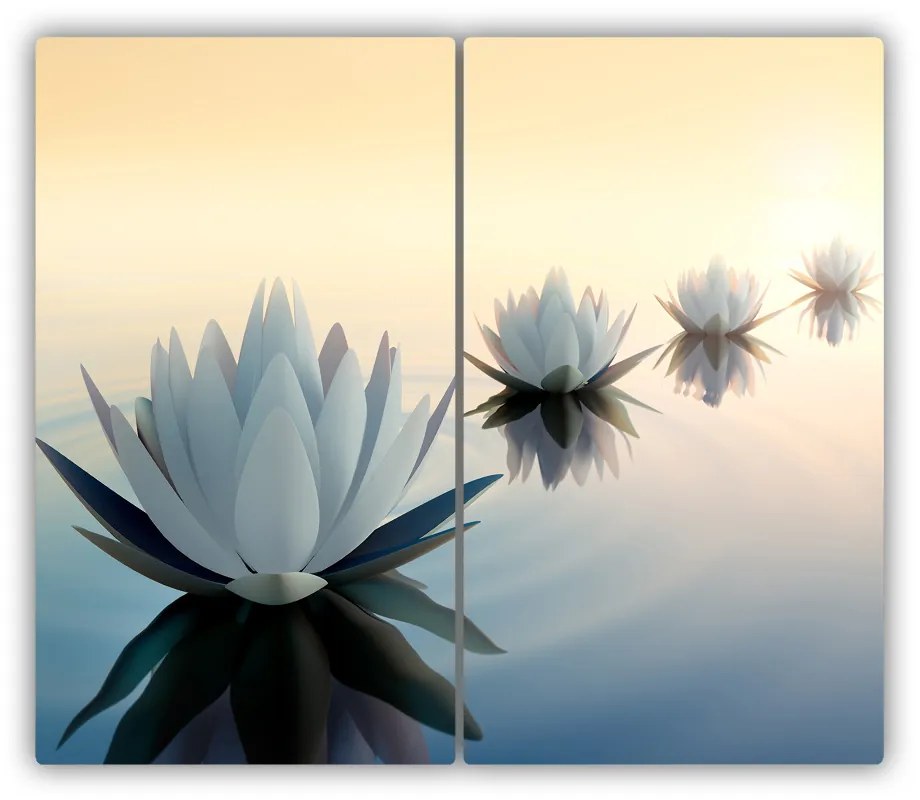 Tocator din sticla flori de lotus
