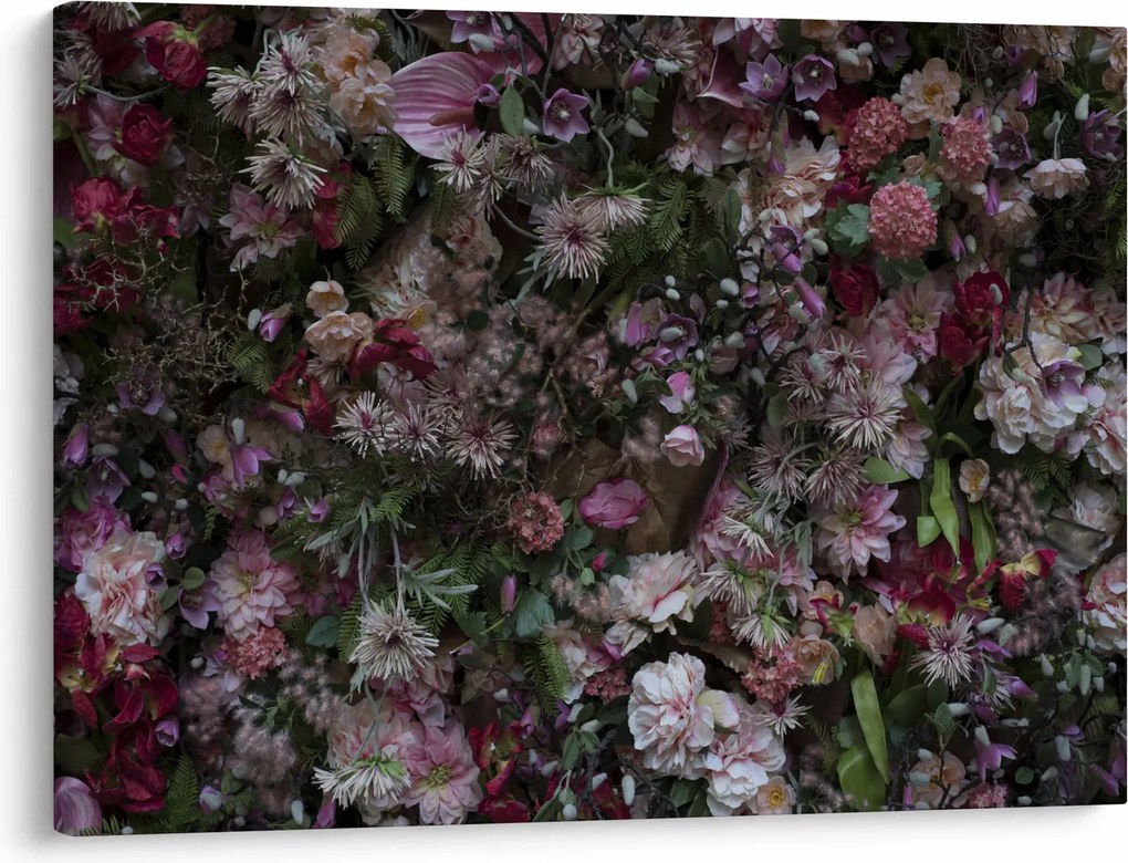 Tablou - Perete de flori (70x50 cm)