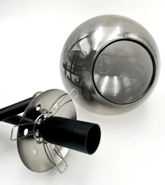 Lustră aplicată MALENA 3xE14/5W/230V negru/gri