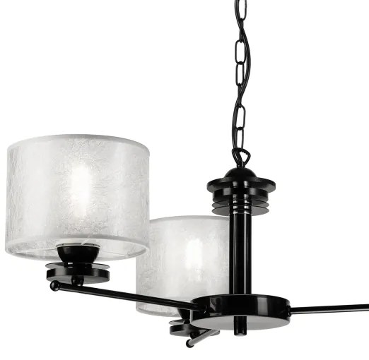 Candelabru suspendat ROSA cu lanț 3xE27/60W/230V negru/gri