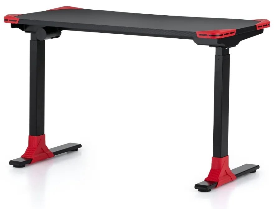 Masa OfficeTech Game cu inaltime reglabila, 120 x 60 cm, neagra