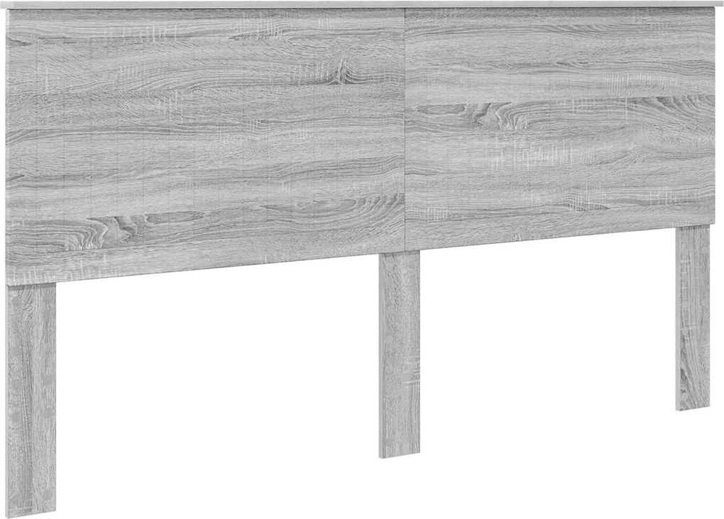 vidaXL Tăblie cap cu headboard Gri Sonoma 180 cm Lemn compozit