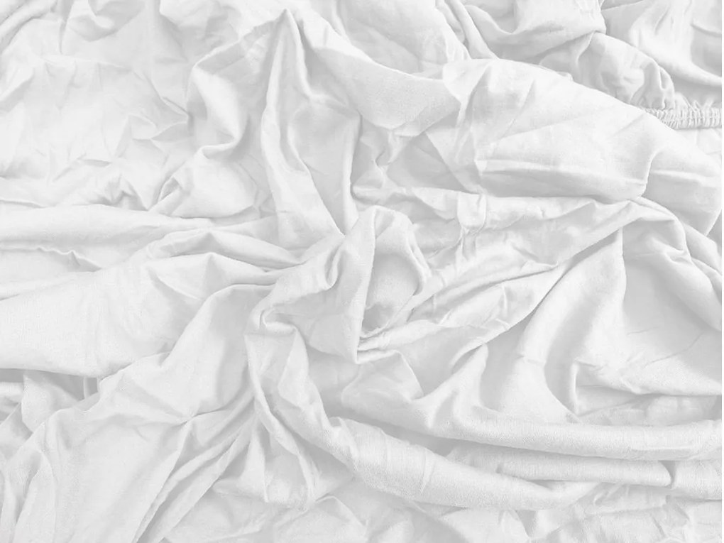 Cearsaf jersey Culoare alb, 140 x 200 cm