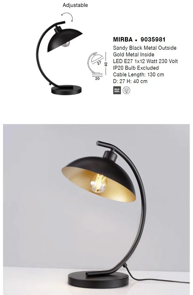 Veioza/Lampa de masa design modern MIRBA