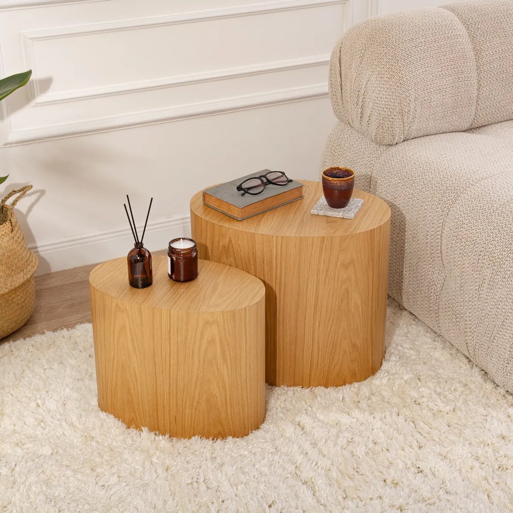 Măsuță auxiliară Elipse Set Oak, 2 buc.