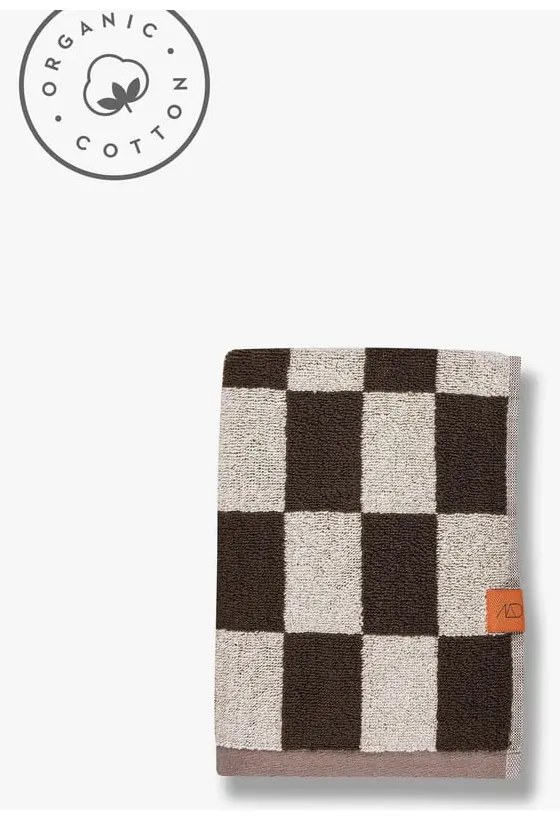 Prosop maro din bumbac organic din frotir 50x90 cm Retro – Mette Ditmer Denmark