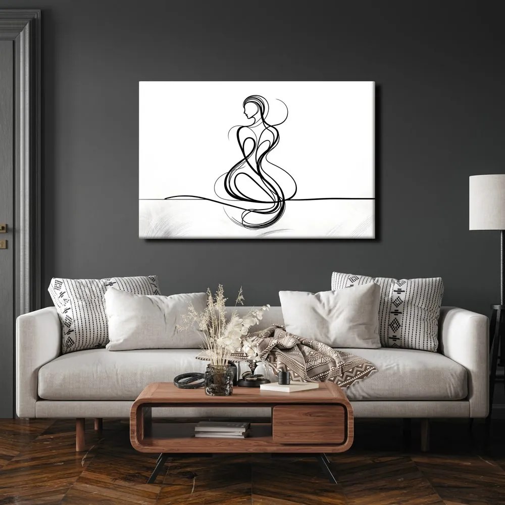 Tablou linii elegante de femeie