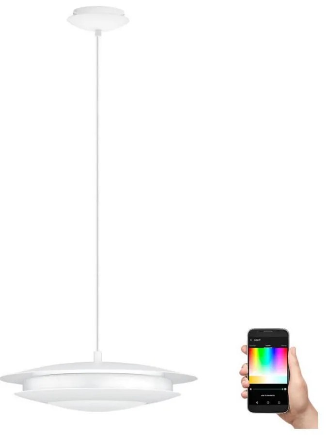 Eglo 98041 - Lustr LED RGB dimabil MONEVA-C pe cablu LED/18W/230V