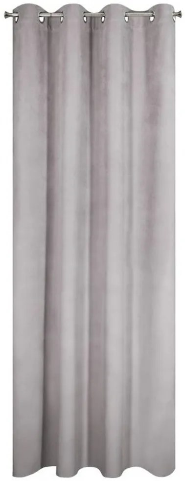 Draperii de culoare unică de culoare gri oțel 140 x 250 cm