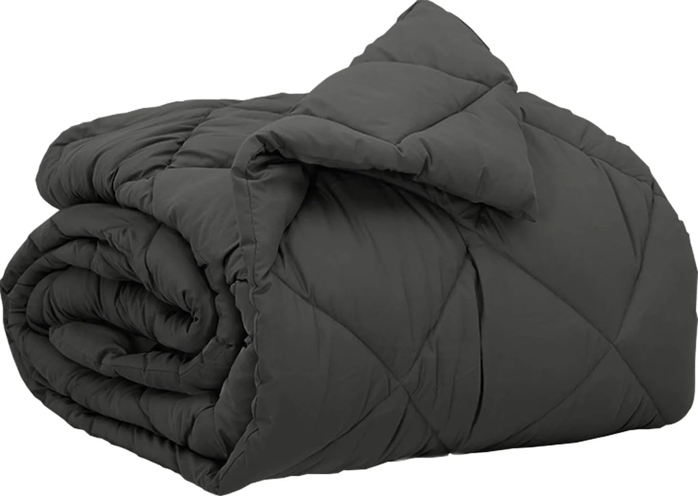 vidaXL Duvet complet pe tot parcursul anului Antracit 140 x 220 cm