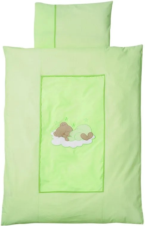 Easy-baby - Lenjerie pat Sleeping Bear 100/135 cm Green