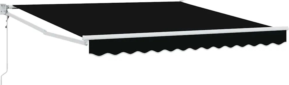 vidaXL Cortina Retractabilă Negru 350 x 250 cm țesătură