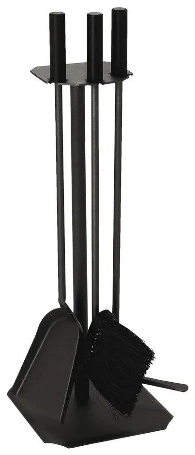 Ustensile pentru șemineu 4 buc. negru