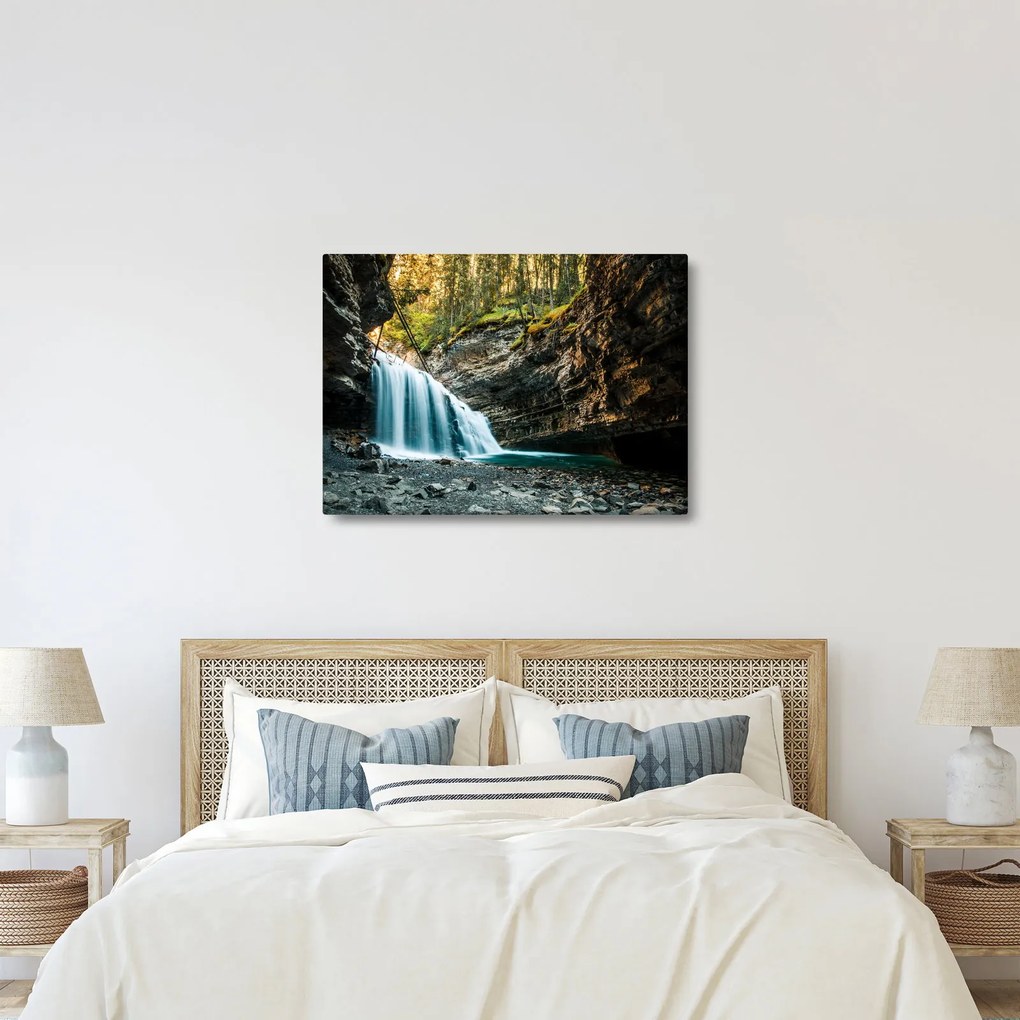 Tablou cu cascada de pădure (70x50 cm)