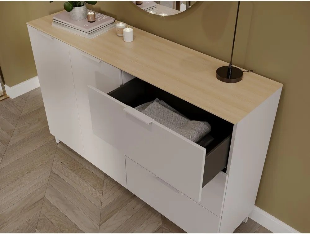 Comodă crem cu aspect mat 151x98x40 cm Savoca – Germania