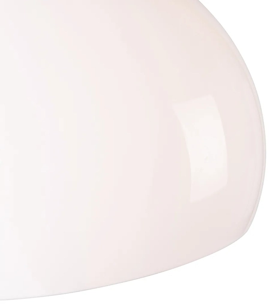 Lampă de perete cu arc retro din oțel cu abajur alb reglabil