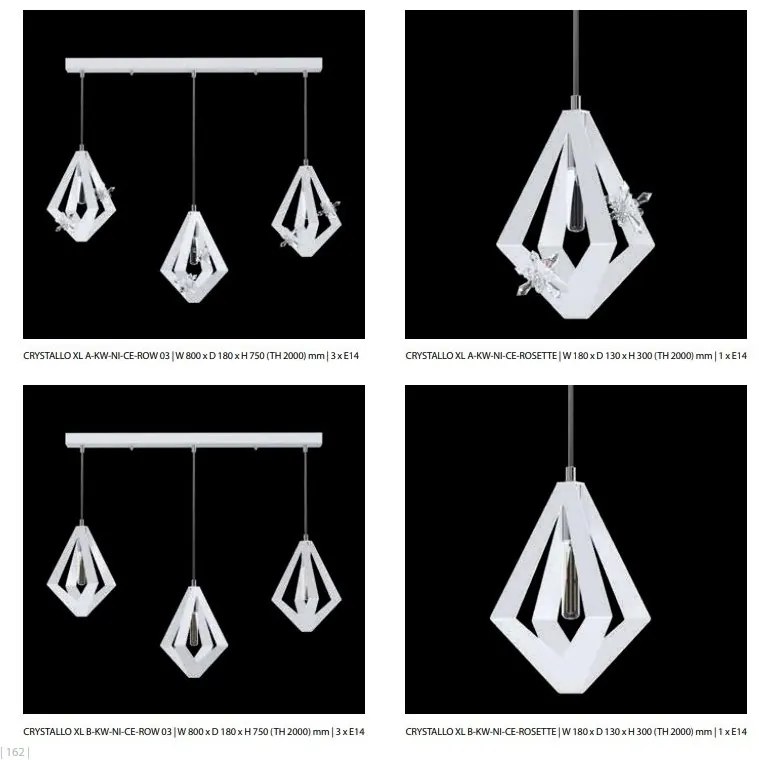 Lustra moderna cu 3 pendule design LUX realizat manual CRYSTALLO XL