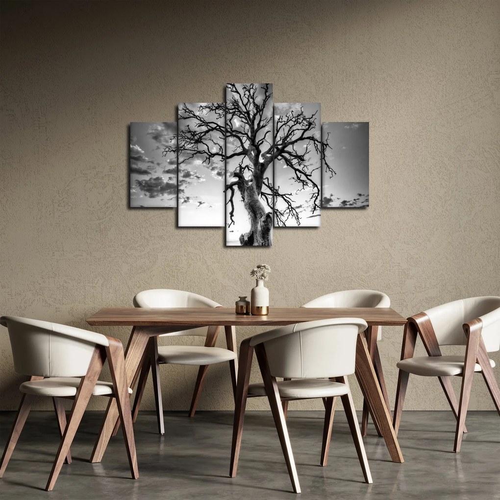 Tablou - Copacul, alb-negru (150x105 cm)