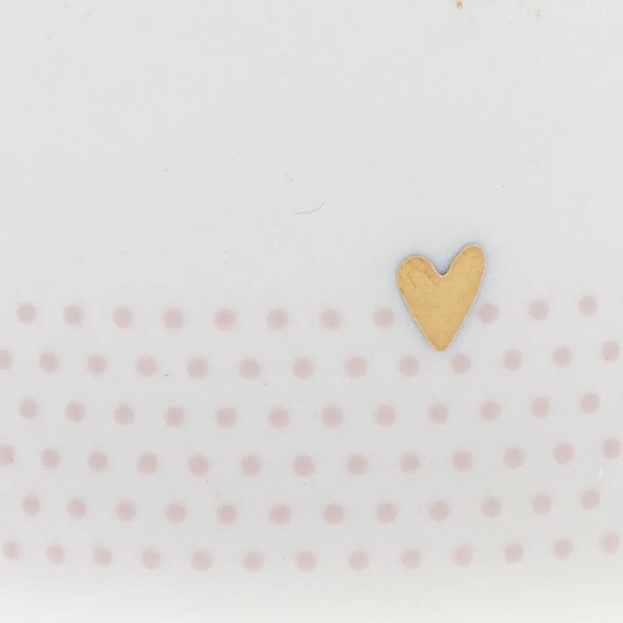 Cană de porțelan Inimioară aurie 100 ml