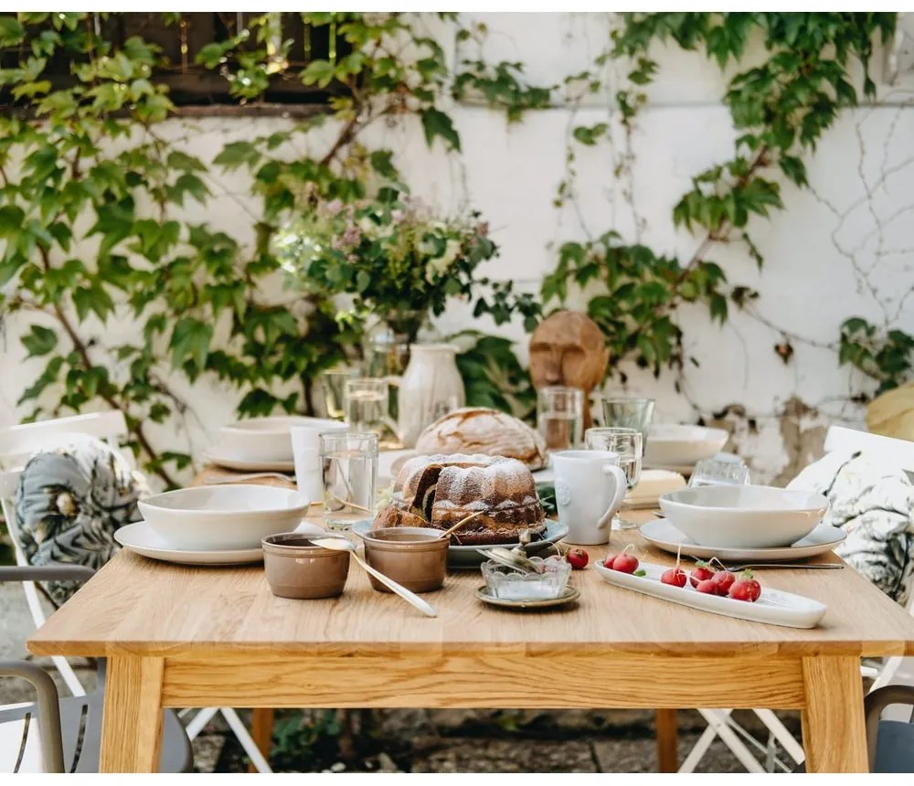 Masă dining din lemn de stejar Rowico Filippa, 140 x 90 cm