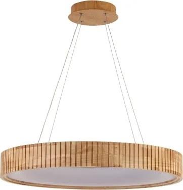 Brilagi - Lustră suspendată LED FALCON WOOD MODERN, 40 W, 230 V, Ø 60 cm, lemn
