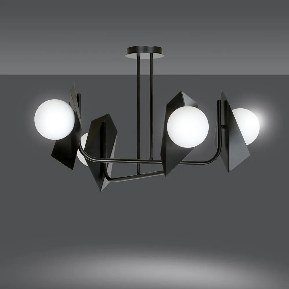 Lustra Plafon Thord 4 Black 1026/4 Emibig Lighting, Modern, E14, Polonia