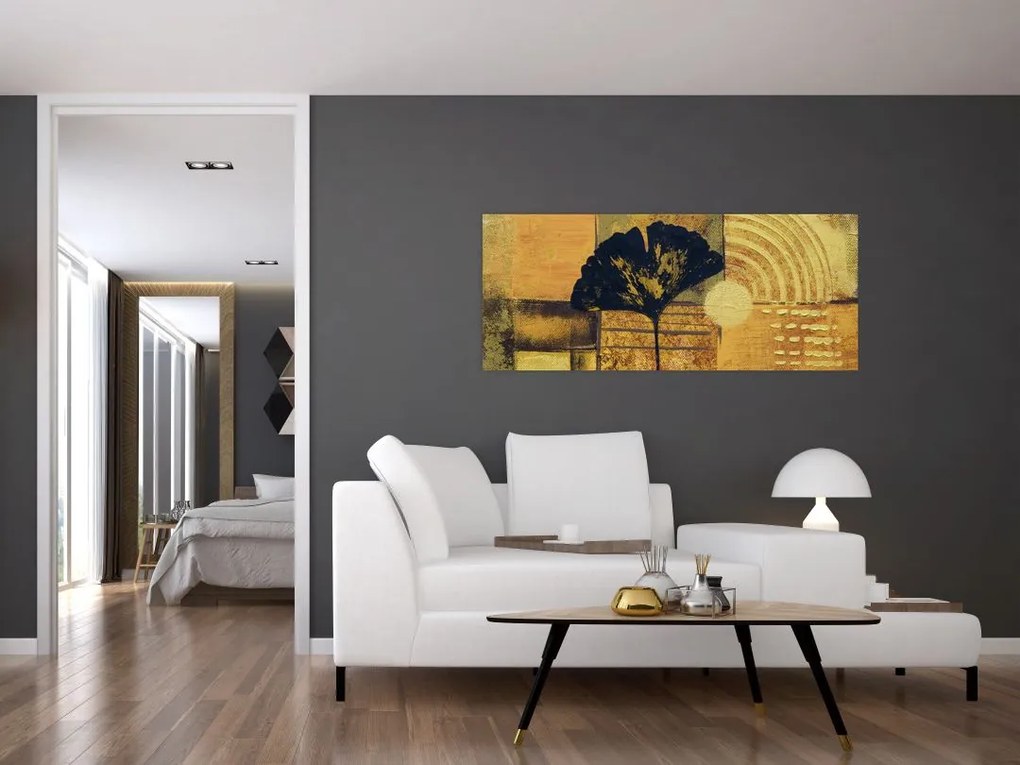 Tablou - Frunza ginkgo (120x50 cm)