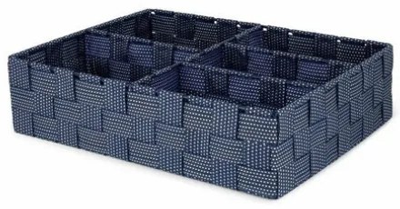 Organizator rufe și accesorii Compactor Toronto,5 compartimente, albastru-gri