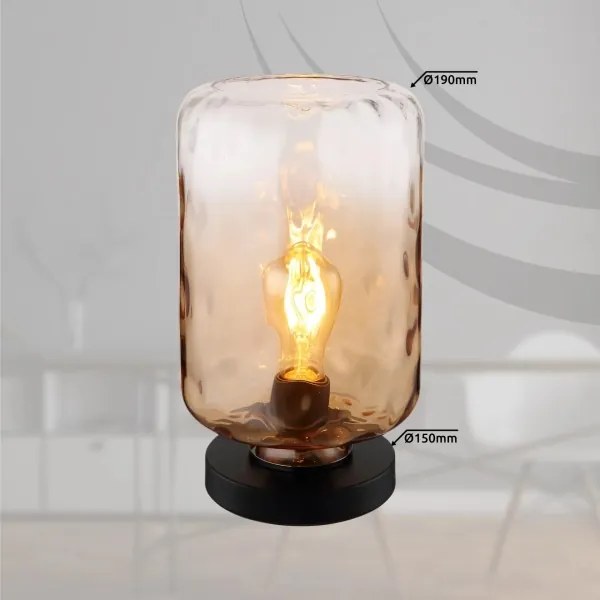 Lampă de masă Globo 16046TA DARINA 1xE27/60W/230V maro