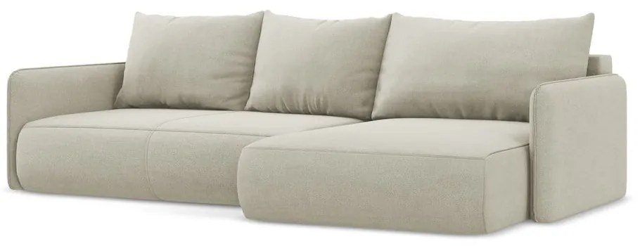 Colțar crem extensibil/cu spațiu de depozitare (cu colț pe partea dreaptă) Nanea – Makamii