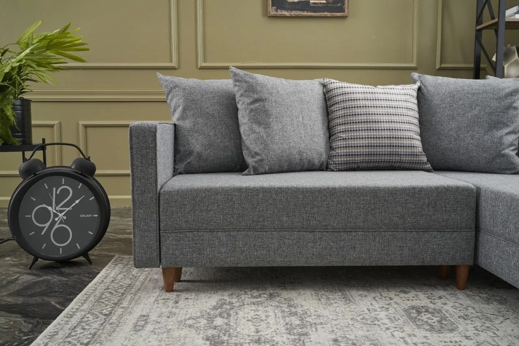 Canapea extensibilă de colț Aydam Right - Light Grey
