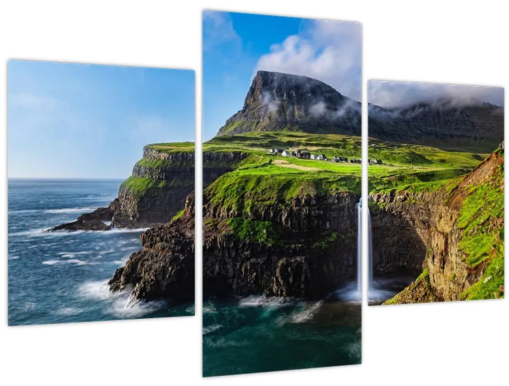 Tablou - Cascada Múlafossur (90x60 cm)