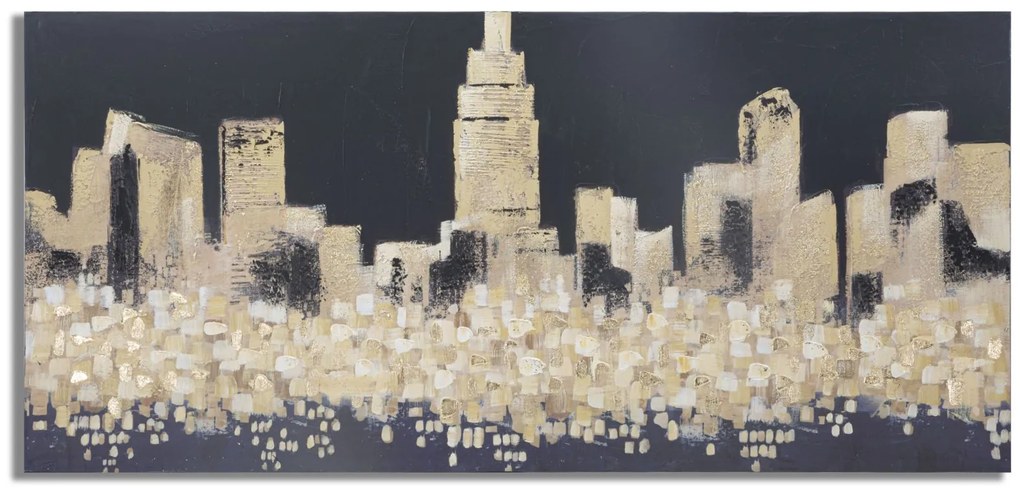 Mauro Ferretti Pictura Pe Panza Golden City Cm 150X3,8X70