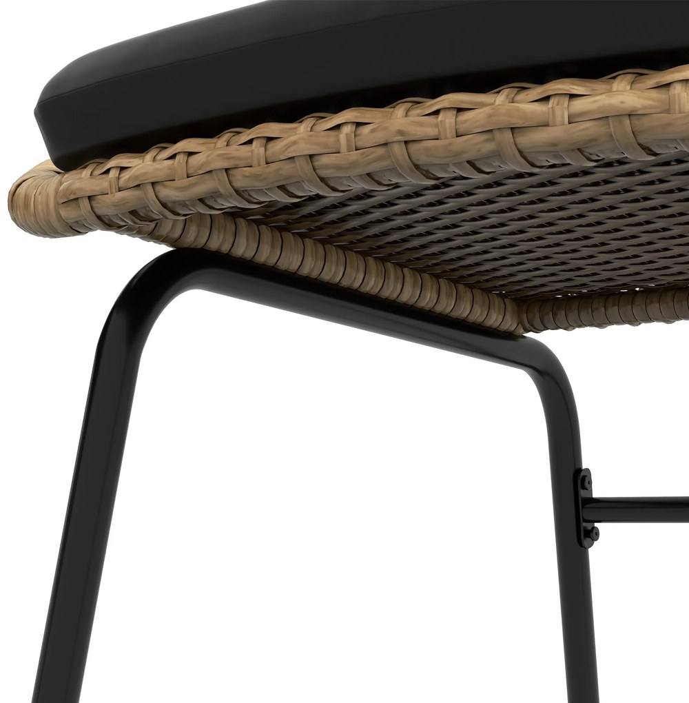 Outsunny Set de mobilier de grădină din răchită, set de mobilier de terasă, 2 scaune &amp; masă, Galben | Aosom Romania