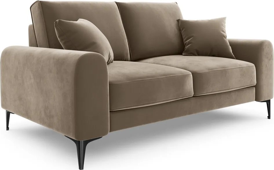 Canapea, Madara, Mazzini Sofas, 2 locuri, 172x102x90 cm, catifea, bej
