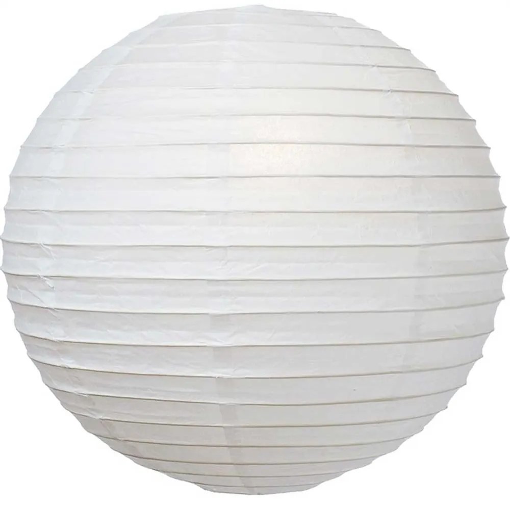 Abajur sferic hartie, 60x57 cm, hartie, alb