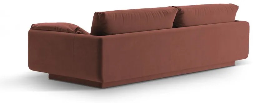 Canapea roz cu tapițerie din catifea 250 cm Torino – Micadoni