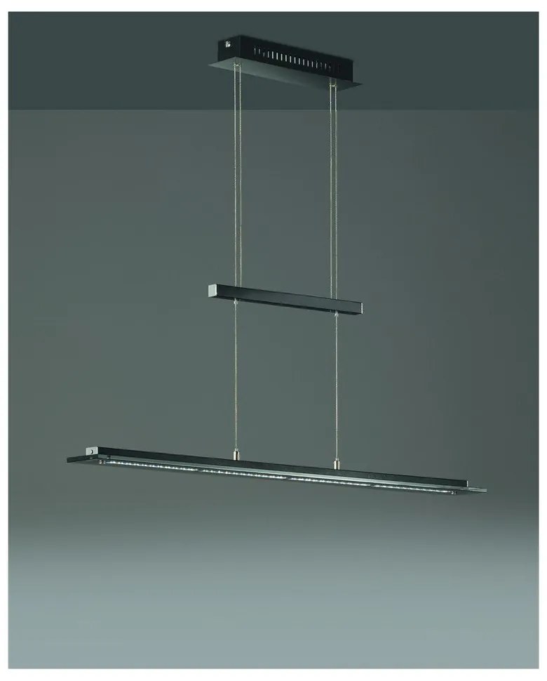 Lustră neagră LED cu intensitate reglabilă din metal Tenso – Fischer &amp; Honsel